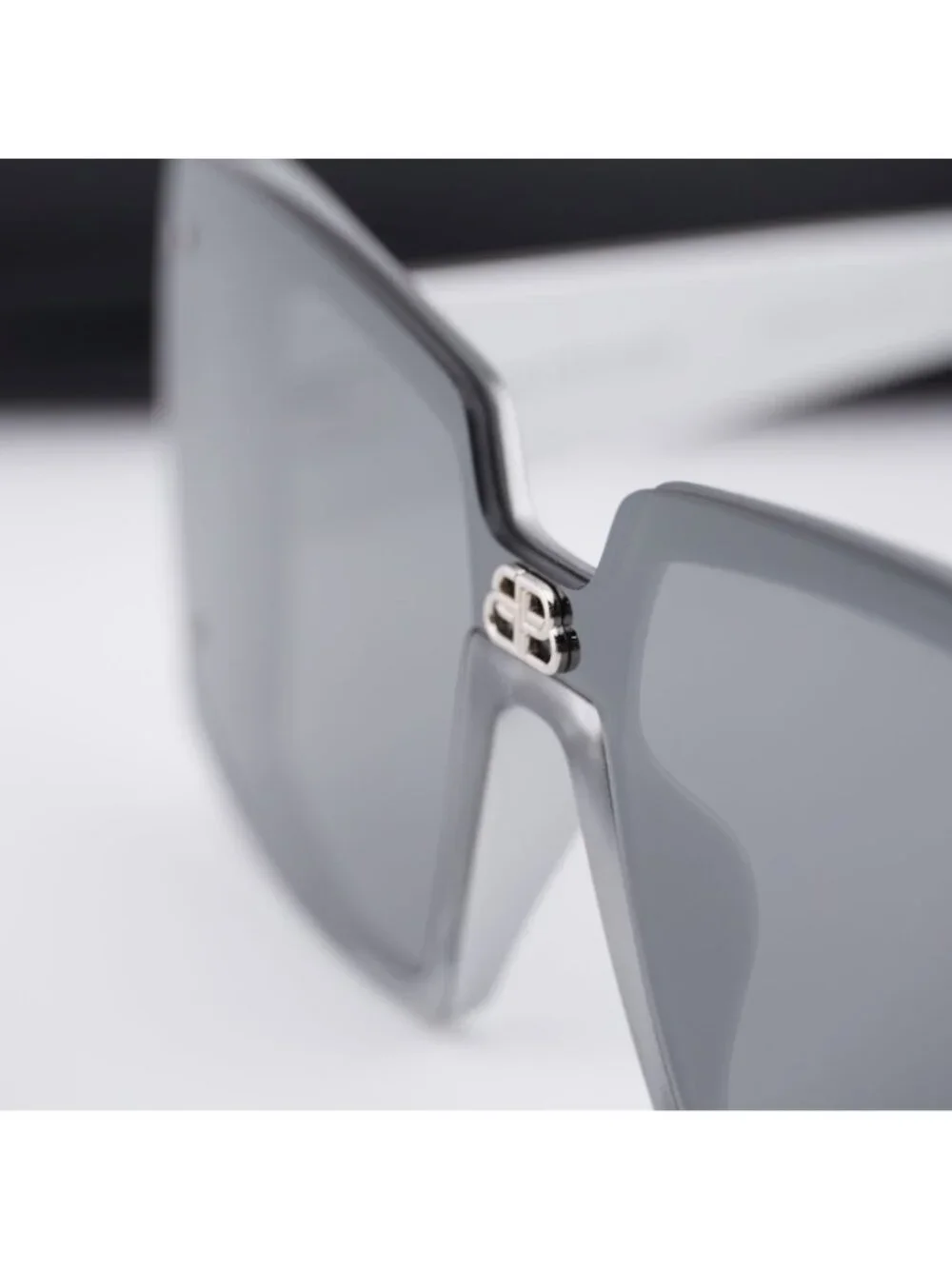Balenciaga BB0081S 002 Square Sunglasses - Silver